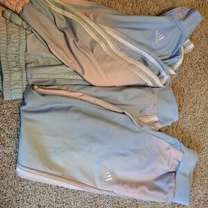 Adidas Kids' Blue and Pink Joggers